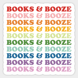 BOOKS & BOOZE Sticker